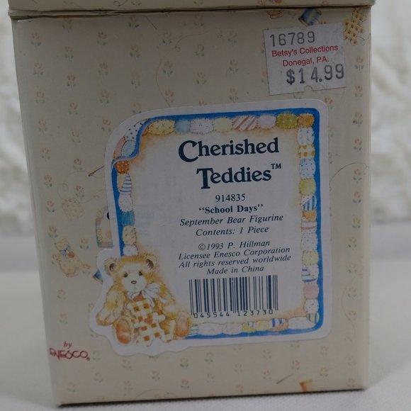 Cherished Teddies Monthly Friends to Cherish September Bear "Seth" Figurine 1993 - Picture 2 of 6